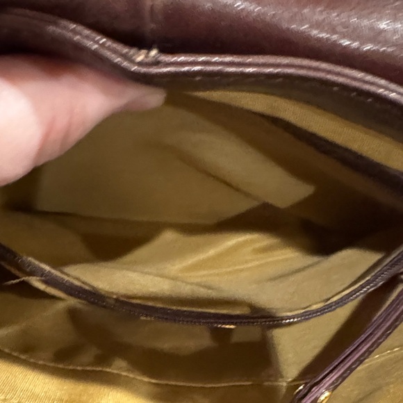 Perlina Leather Clutch with Gold Accents - Picture 10 of 11